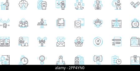 Guiding linear icons set. Mentorship, Direction, Counseling, Navigation ...
