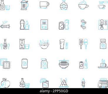 Grub linear icons set. Food, Nutrition, Meal, Edible, Cuisine, Eat ...