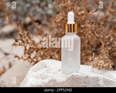 Front view skin oil dropper Stock Photo