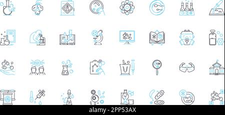 Environmental science linear icons set. Sustainability, Ecosystem, Climate, Conservation, Pollution, Biodiversity, Renewable line vector and concept Stock Vector