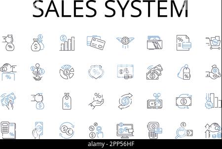 Promotional tool line icons collection. Branding, Advertisement ...