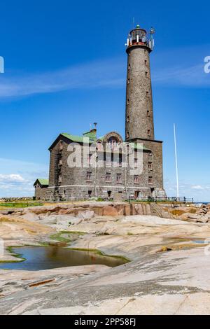 Bengtskär Lighthouse, view of Bengtskar island in Archipelago Sea, Finland Stock Photo