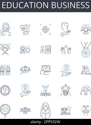 Teaching domain line icons collection. Pedagogy, Curriculum, Classroom ...