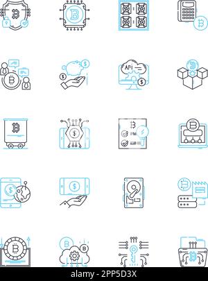 Renewable training linear icons set. Solar, Wind, Hydroelectric, Geothermal, Biomass, Sustainability, Energy line vector and concept signs. Efficiency Stock Vector