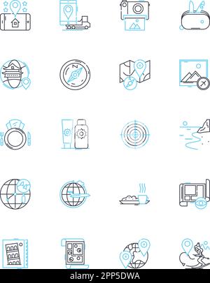 Metadata linear icons set. Structured, Standards, Quality, Management ...