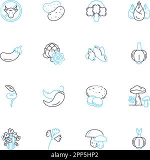 Edibles linear icons set. Cannabis, Brownies, Truffles, Gummies, Chocolates, Lollipops, Cookies line vector and concept signs. Tinctures,Hy,Tea Stock Vector