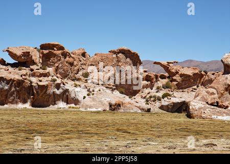 Rock formations near Laguna Negra, Potosí district, Bolivia Stock Photo