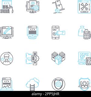 Inclusivity linear icons set. Diversity, Acceptance, Equality, Tolerance, Accessibility, Empathy, Unity line vector and concept signs. Integration Stock Vector