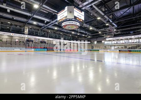 22 April 2023, Bavaria, Landshut: Ice hockey: international match