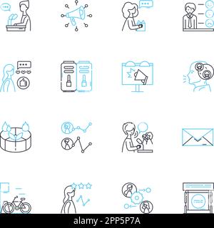 Wise individuals linear icons set. Sage, Learned, Intelligent ...