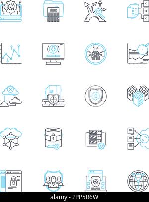data leak espionage line icon, outline symbol, vector illustration ...