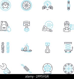 Education sector linear icons set. Learning, Curriculum, Instruction, Development, Knowledge, Training, Teaching line vector and concept signs Stock Vector