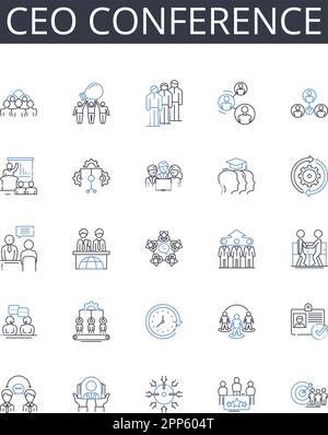 Employer huddle line icons collection. Cohesion, Alignment, Teamwork ...