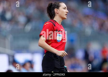 Sydney, Australia. 22nd Apr, 2023. Joanna Charaktis in action during the match between Sydney and Victory at Allianz Stadium on April 22, 2023 in Sydney, Australia Credit: IOIO IMAGES/Alamy Live News Stock Photo