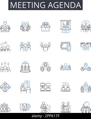 Roadmap and itinerary line icons collection. Plan, Schedule, Guide ...