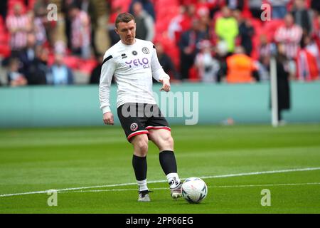 London, UK. 22nd Apr, 2023. John Fleck of Sheffield Utd warms up during the The FA Cup match at Wembley Stadium, London. Picture credit should read: Paul Thomas/Sportimage Credit: Sportimage Ltd/Alamy Live News Stock Photo