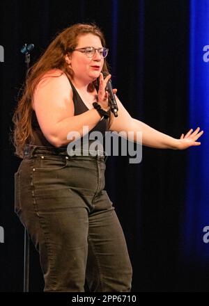 AUSTIN, TEXAS - APRIL 21: Comedian Maddie Wiener performs onstage