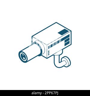 Videcam isolated. Security camera. Vector illustration Stock Vector