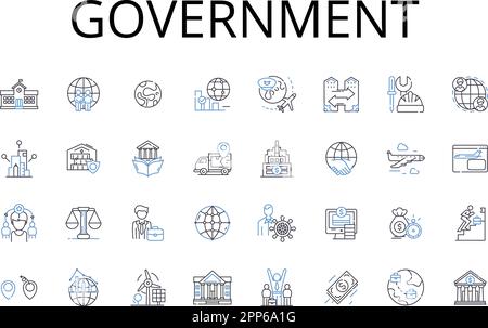Regime Rule line icons collection. Dictatorship, Autocracy ...