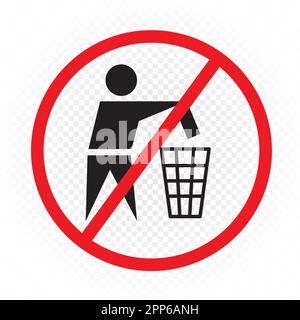 littering is prohibited sign symbol Stock Vector