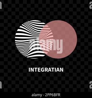 Integration, interaction circles. Business concept, interact logo ...