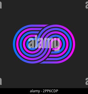 Infinity sign, abstract geometric infinite icon. Vector print, poster Stock Vector