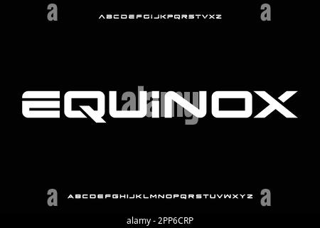 Futuristic alphabets display font vector with alternate Stock Vector