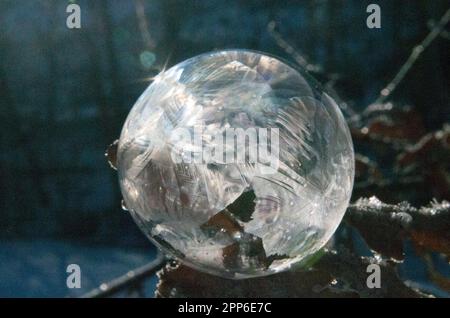 Frozen Ice Bubble. Stock Photo