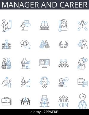 Operations branch line icons collection. Efficiency, Procedures ...