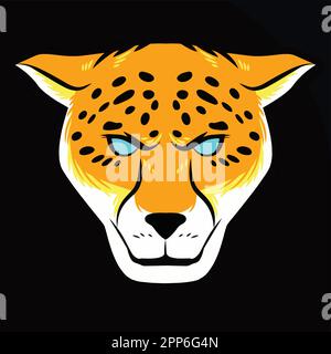 Esports Leopard Head Logo Vector illustration Artwork Stock Vector