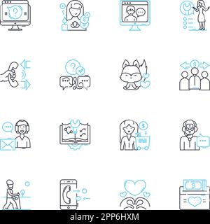 Offering linear icons set. Deal, Promotion, Discount, Bargain, Sale, Special, Sale-spirited line vector and concept signs. Sale-wise,Event,Bonanza Stock Vector