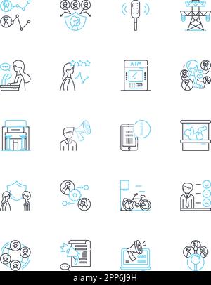 Wise individuals linear icons set. Sage, Learned, Intelligent ...