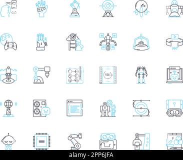 3D modeling linear icons set. Rendering, Surface, Texture, Animation, Mesh, Blender, Solidworks line vector and concept signs. Autocad,Maya,Sketchup Stock Vector