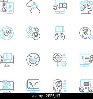 Zombie line vector icons and signs. Horror, Ghoul, Monster, Walking ...
