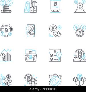 Renewable training linear icons set. Solar, Wind, Hydroelectric, Geothermal, Biomass, Sustainability, Energy line vector and concept signs. Efficiency Stock Vector