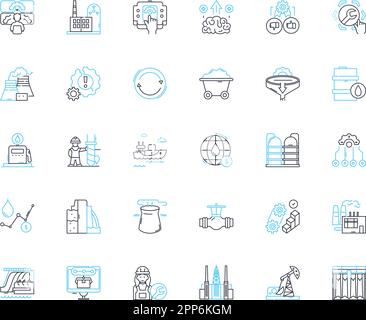 Production house linear icons set. Film, Studio, Video, Cinematography, Editing, Direction, Script line vector and concept signs. Crew,Production,Post Stock Vector