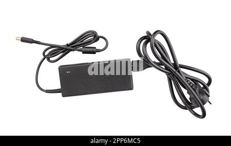 power adapter path isolated on white Stock Photo
