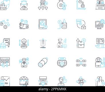 Vision and foresight linear icons set. Insight, Perception, Prophecy ...