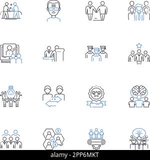 IT Infrastructure line icons collection. Nerking, Security, Servers, Storage, Virtualization, Cloud, Backup vector and linear illustration. Disaster Stock Vector