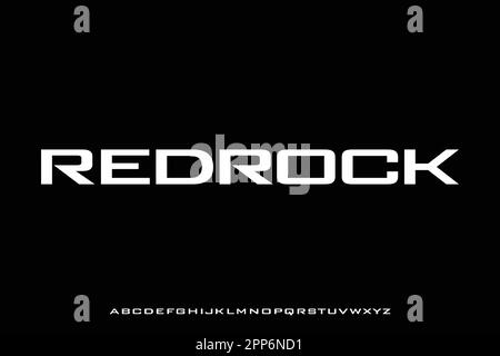 Luxury futuristic wide display font vector Stock Vector