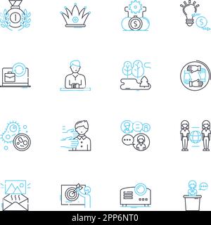 Laboratory Equipment linear icons set. Microscope, Beaker, Test tube, Burette, Pipette, Centrifuge, Thermometer line vector and concept signs Stock Vector