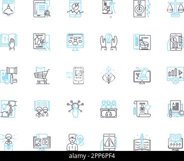 Intellectual Property Line Icons Signs Set. Design Collection Of IP ...