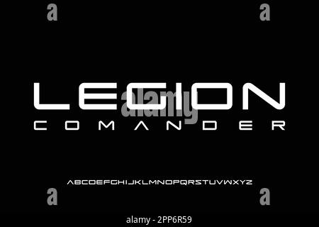 Futuristic alphabets display font vector Stock Vector