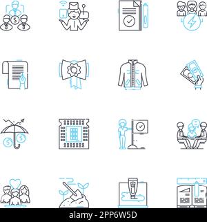 Fashion Accessories linear icons set. Scarves, Hats, Jewelry, Shoes, Belts, Gloves, Sunglasses line vector and concept signs. Handbags,Earrings Stock Vector