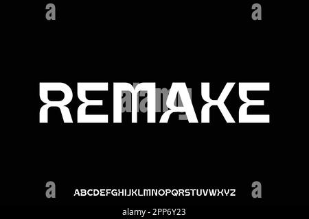 Grotesque sans serif alphabets display font vector Stock Vector