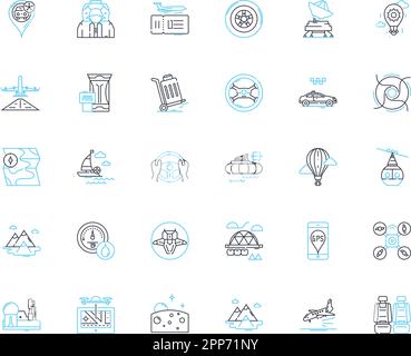 Expedited delivery linear icons set. Speedy, Express, Priority, Rush ...