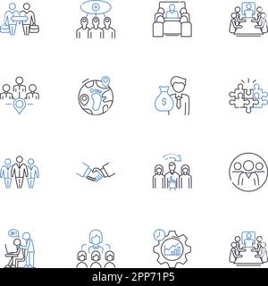 Syndicate cartel line icons collection. Conspiracy, Gang, Crime, Family ...