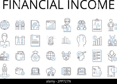 Receipts acquired line icons collection. Acquisition, Proof, Record ...