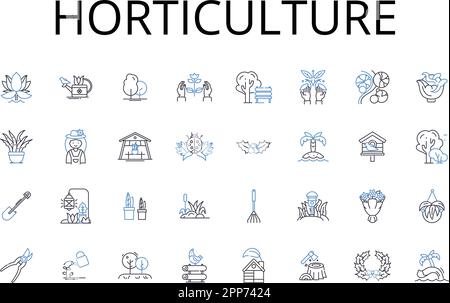 Horticulture line icons collection. Gardening, Cultivation, Agronomy ...