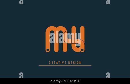 Alphabet letters Modern Creative logo MU , UM Stock Vector